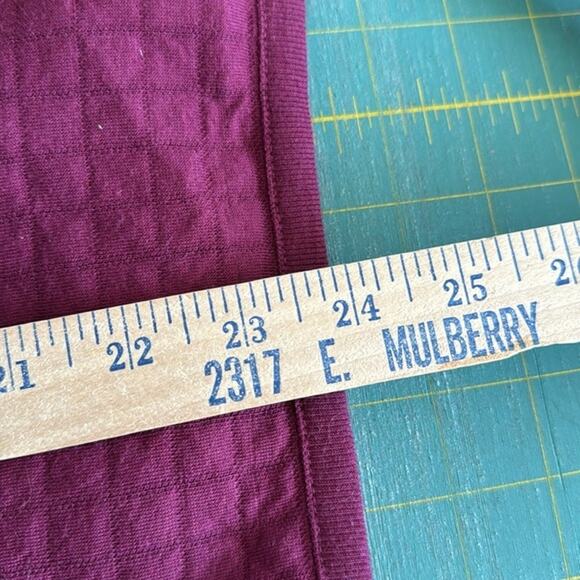 Karen Scott Sport Full Front Zip Women's Maroon Vest Zip Pockets sz S - Picture 5 of 5